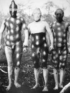 Shoort, servant spirits of Xalpen, in the Hain ceremony of the Selknam